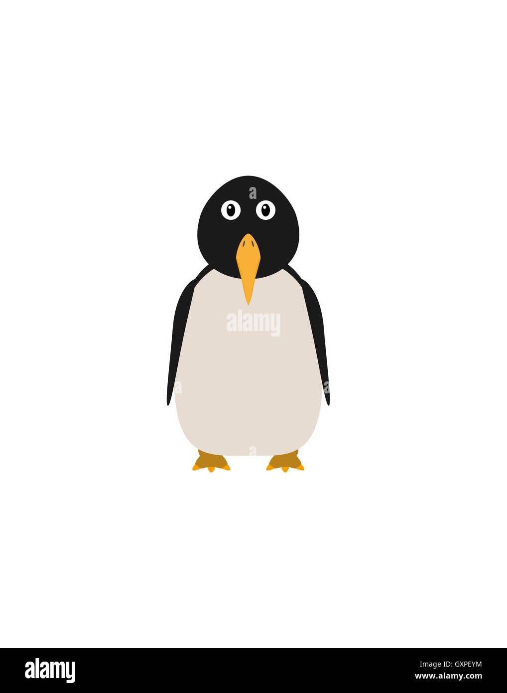 Divertente personaggio dei pinguini Illustrazione Vettoriale