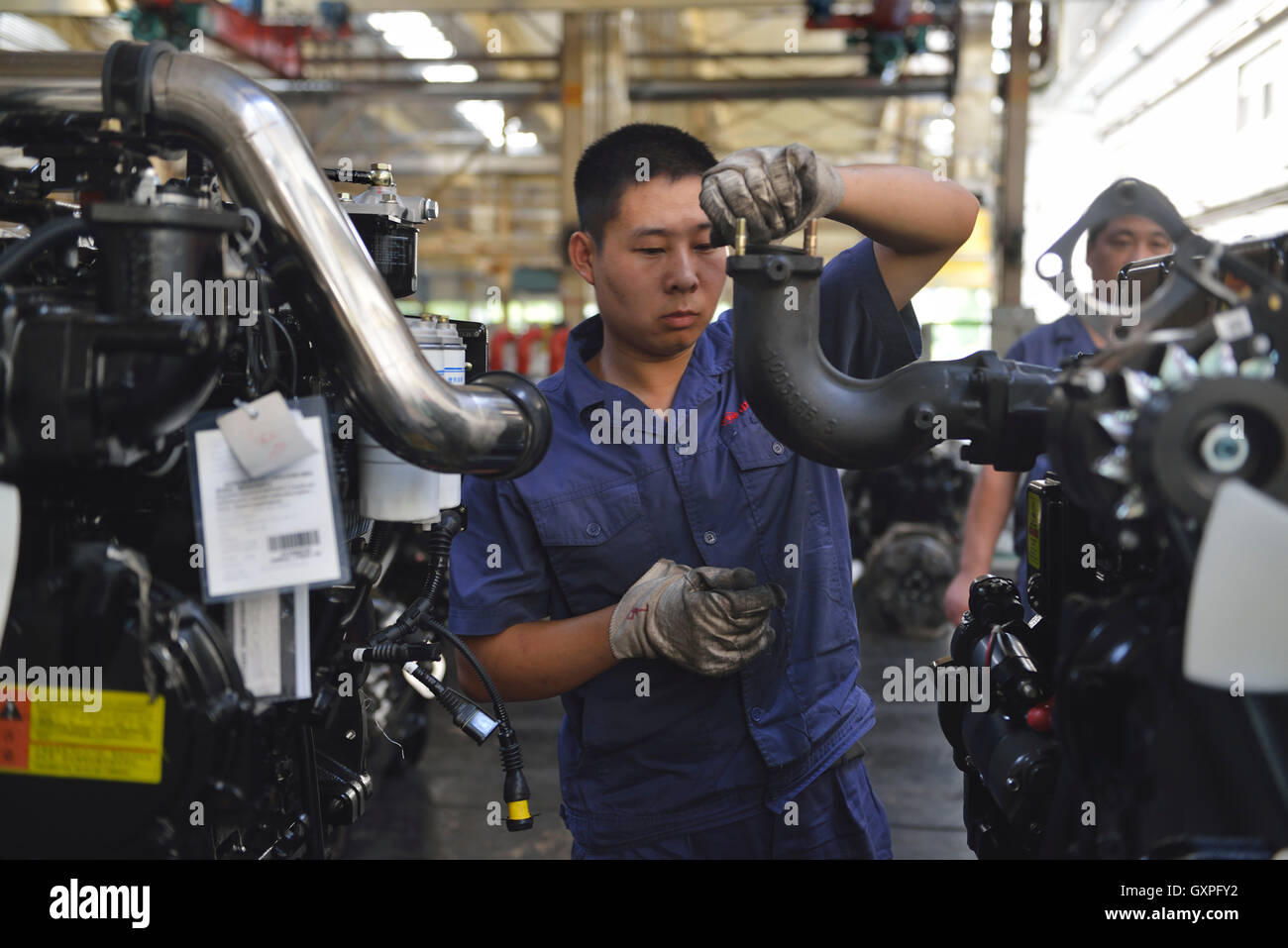 Impianto di fabbricazione di YTO (Luoyang) motore Diesel Co.,Ltd. in Luoyang, Henan, Cina. 08-set-2016 Foto Stock