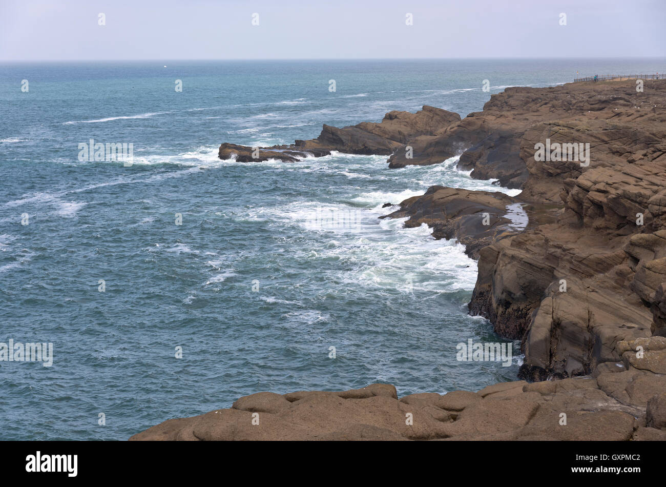 Oregon Coast natura scogliere e l'oceano pacifico. Foto Stock