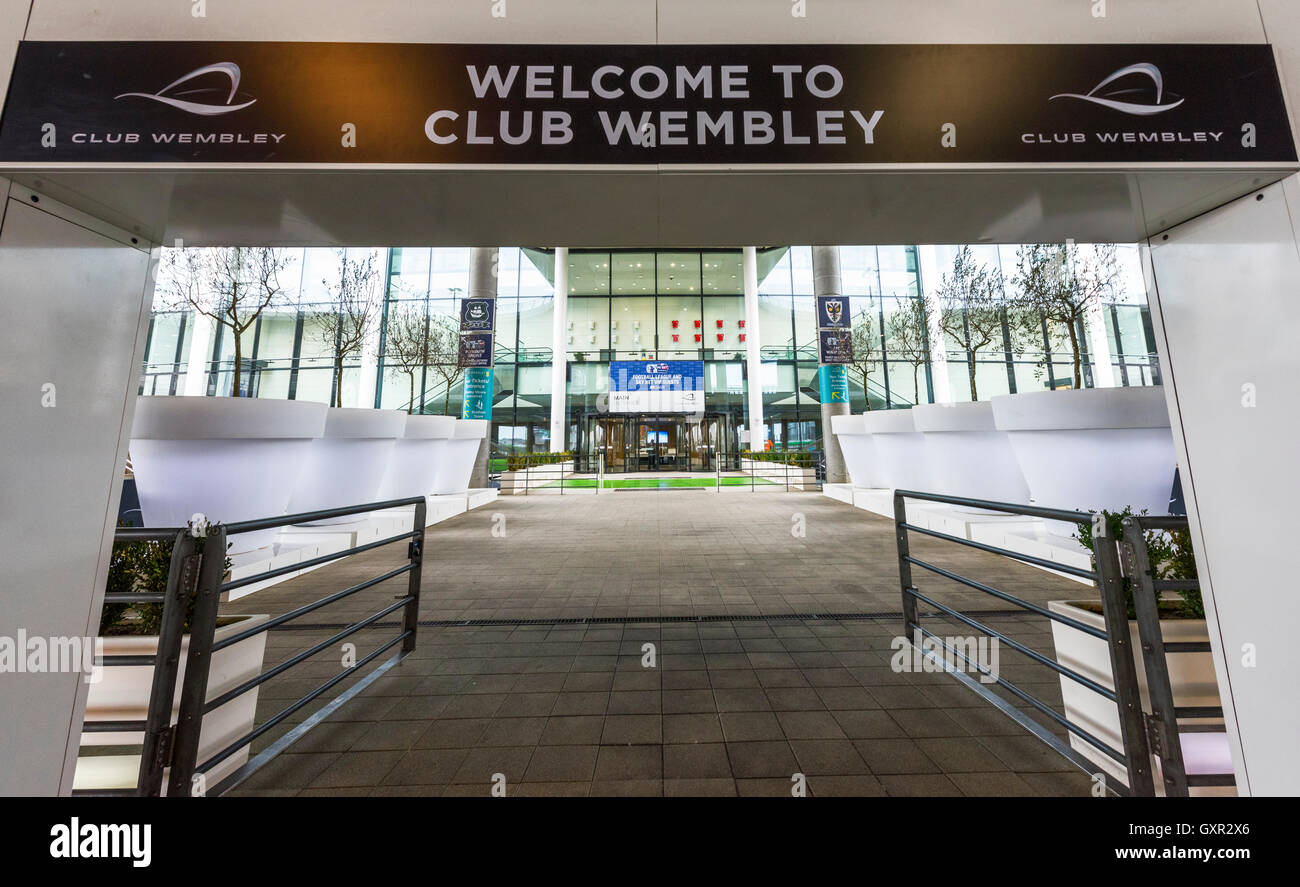 Visitare lo stadio di Wembley Foto Stock