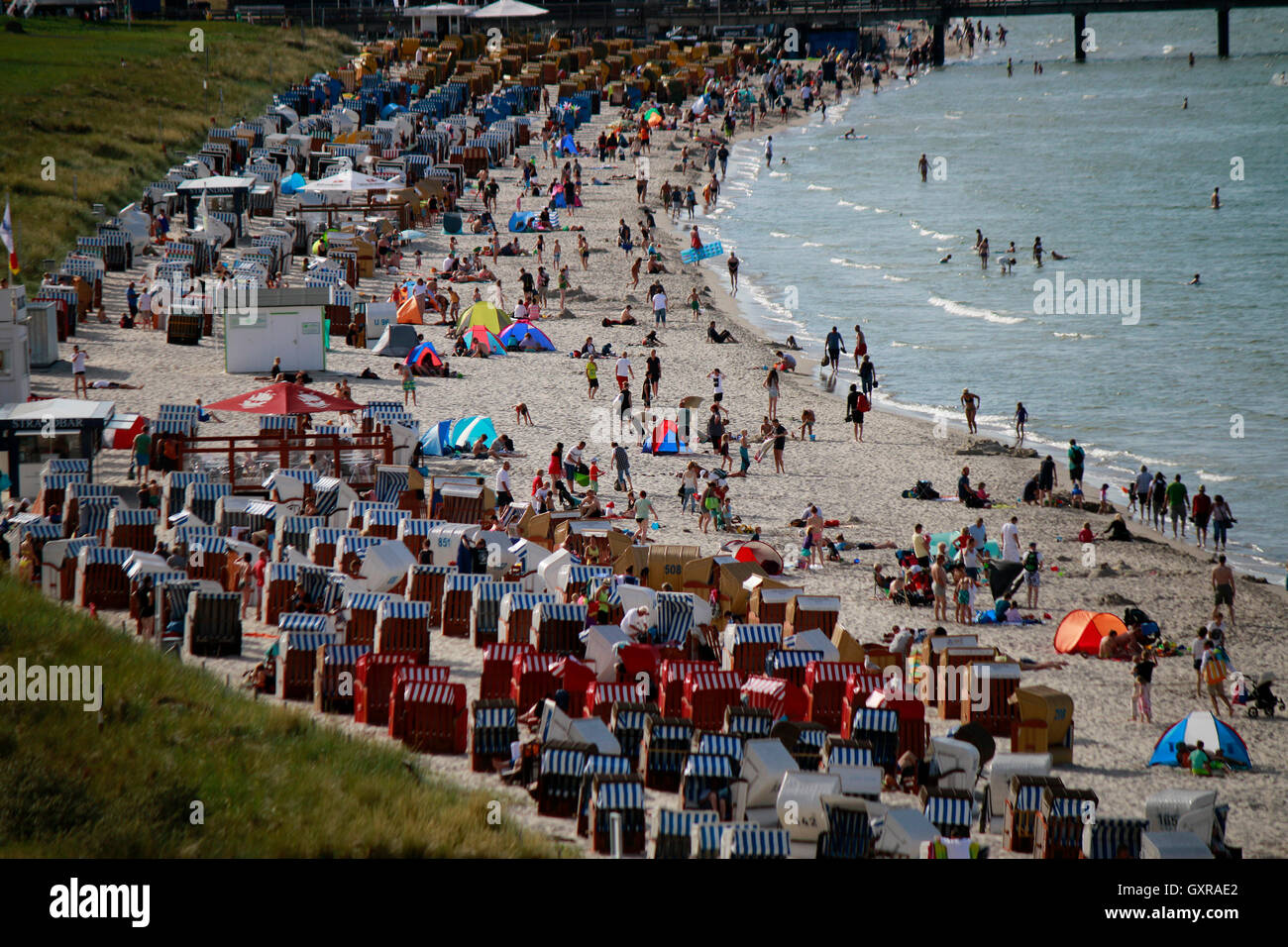 Strand, Sellin, Ruegen. Foto Stock
