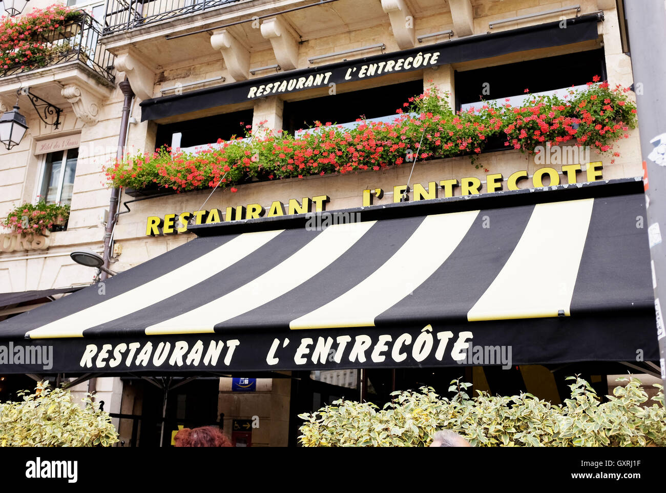 Il famoso ristorante L'Entrecote Bordeaux in Francia Foto Stock