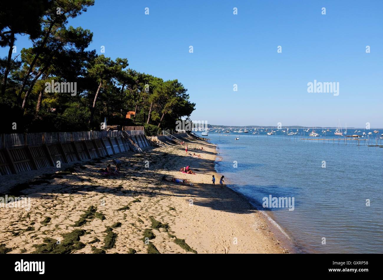 Bellissima spiaggia di Cap Ferret in Arcachon Bay sulla costa atlantica della Francia Foto Stock