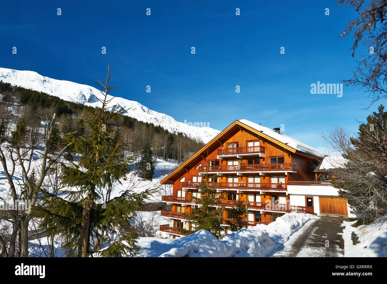 Mountain ski resort Foto Stock