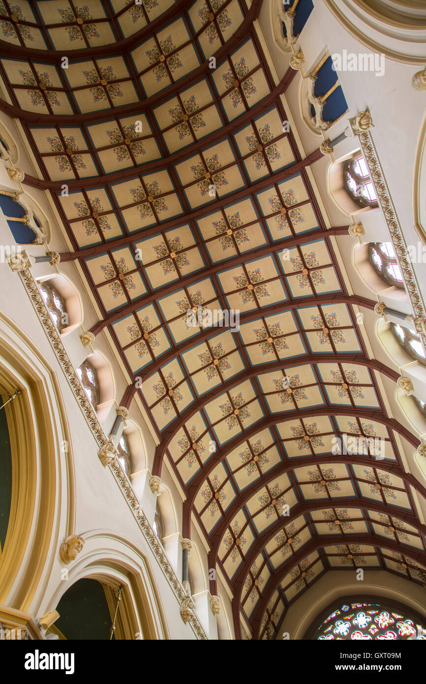 Il soffitto della Basilica di San Pietro; Drogheda, Irlanda Foto Stock