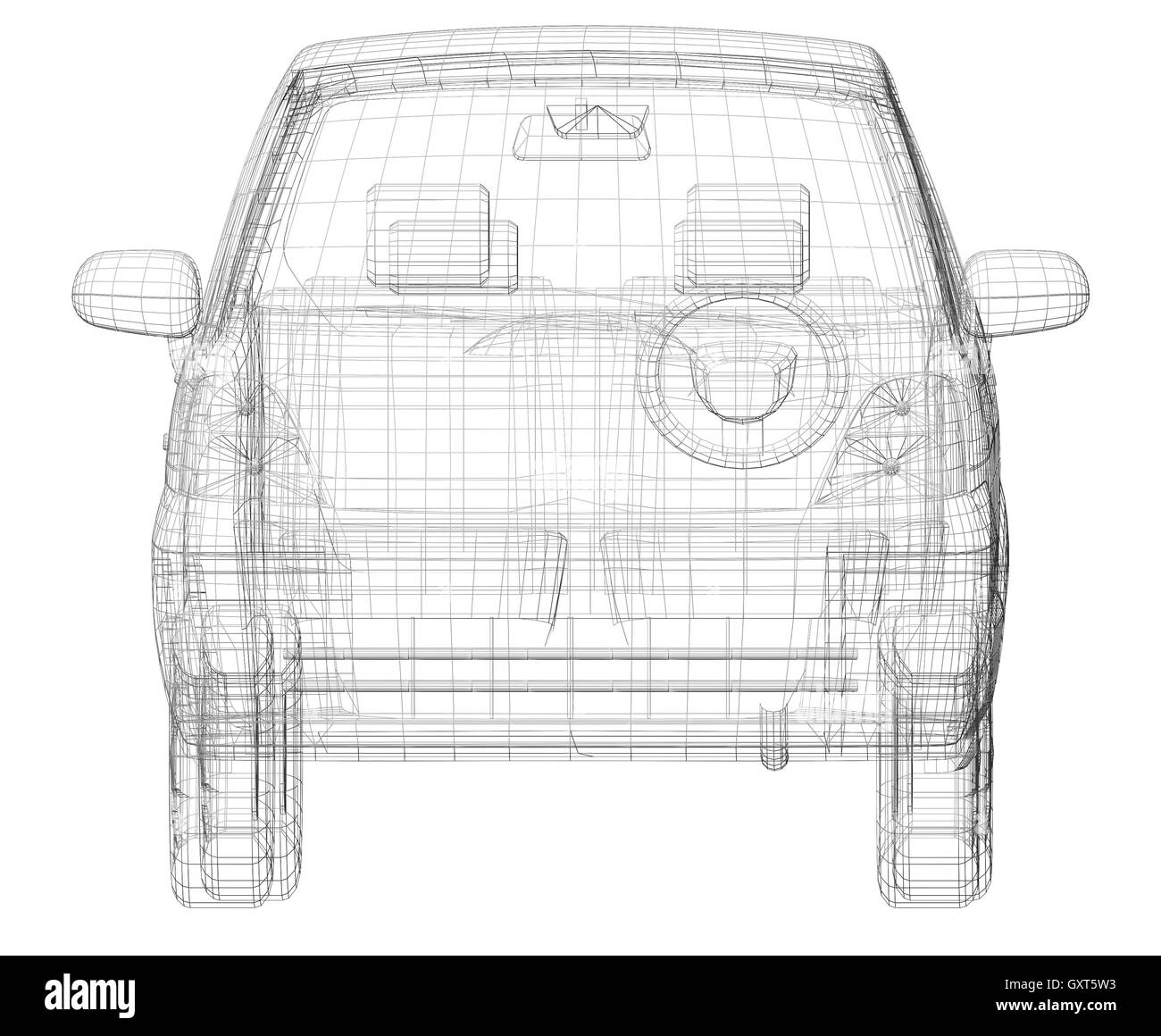 Auto telaio filo Foto Stock