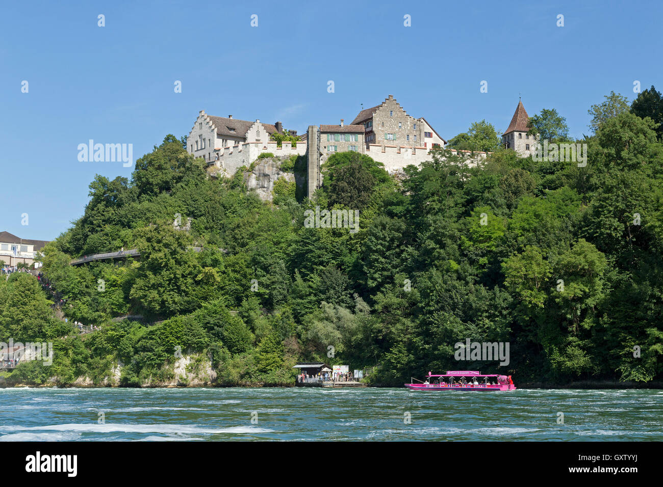 Laufen Castello vicino a Sciaffusa, Laufen-Uhwiesen, Svizzera Foto Stock