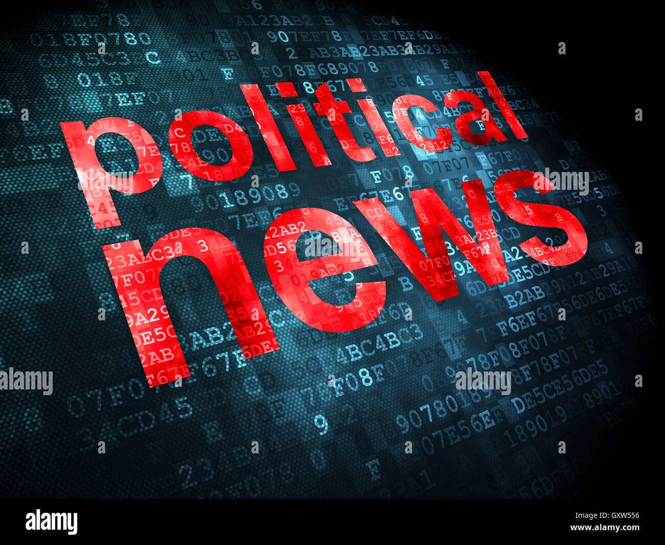 News concept: Notizie politiche su sfondo digitale Foto Stock