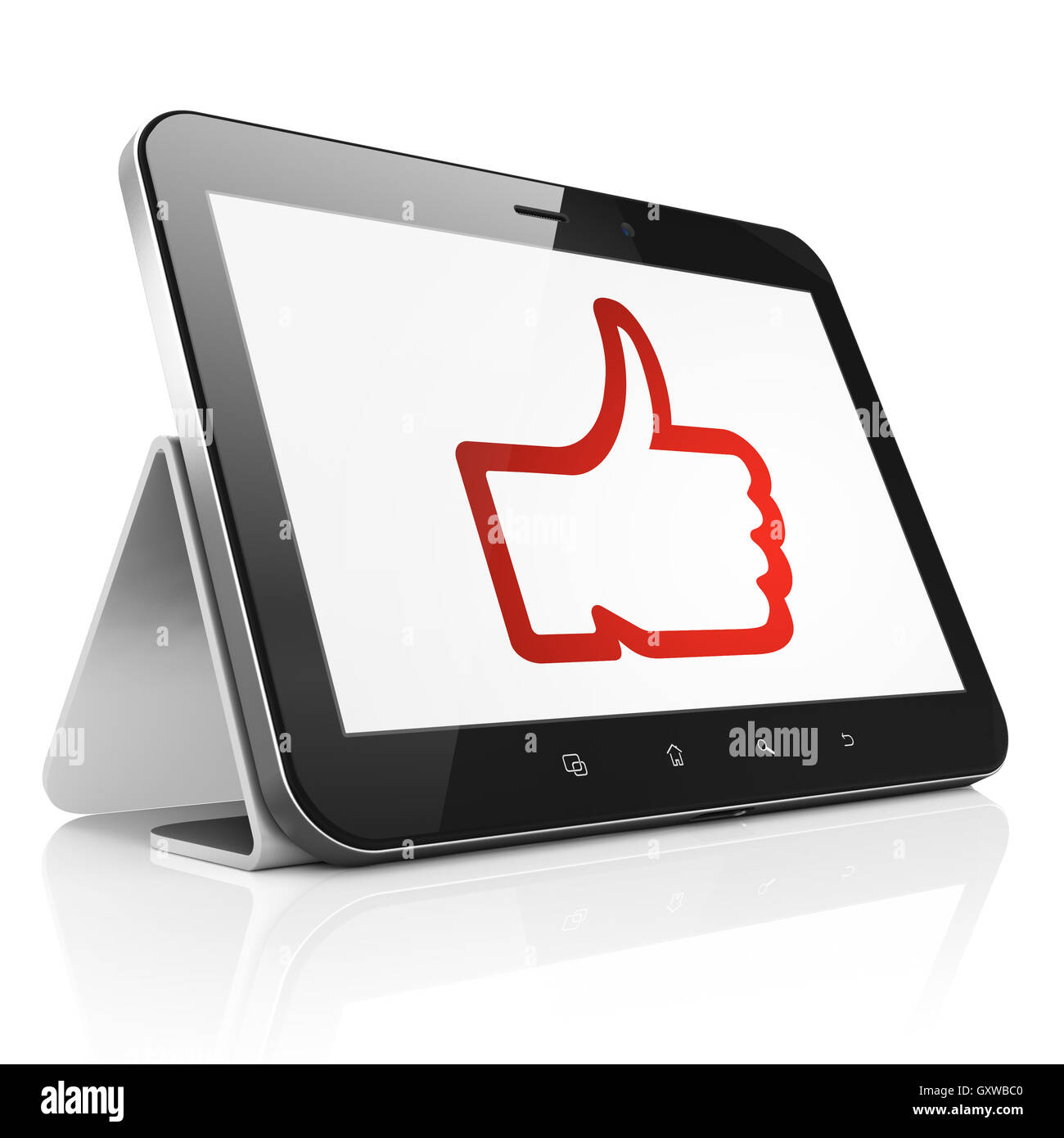 Social media concetto: Come su tablet pc Foto Stock