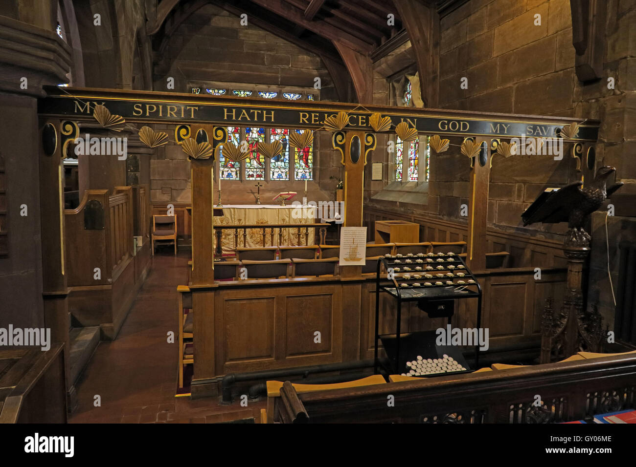 St Wilfrids Chiesa Grappenhall- Lady Cappella, Warrington Cheshire Foto Stock