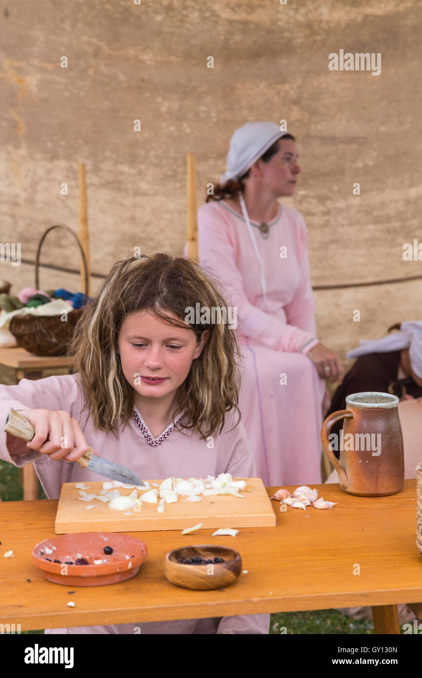 Viking Festival islandese encampment in Gimli, Manitoba, Canada. Foto Stock