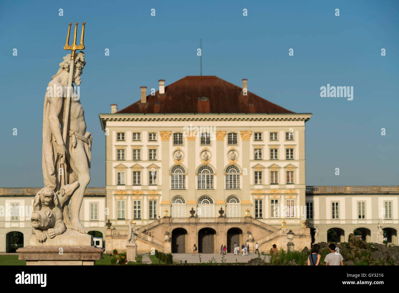 Il Palazzo di Nymphenburg a Monaco di Baviera, Germania Foto Stock