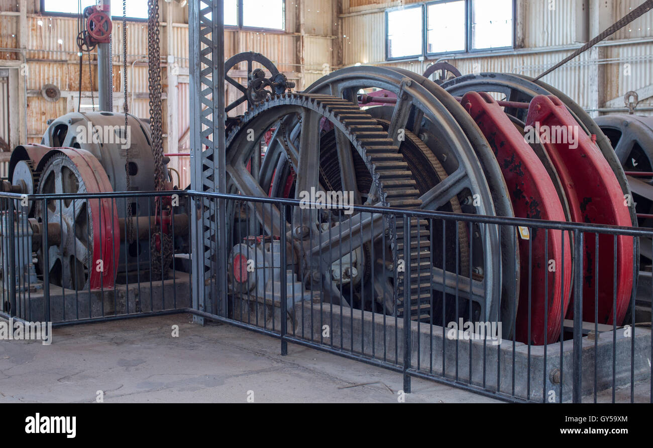 Viste della storica Tonopah Mining Park in Nevada. Foto Stock