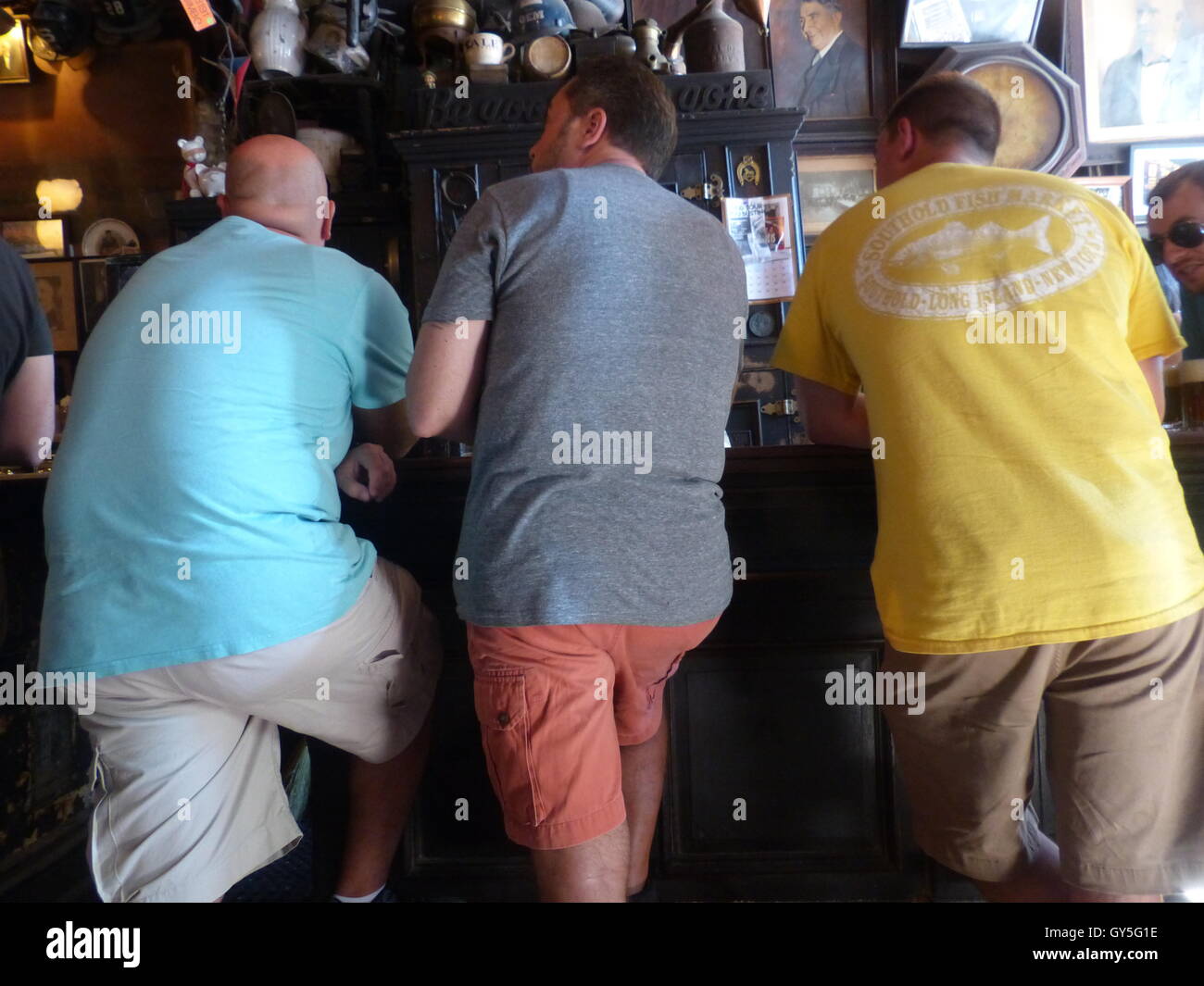Beer pub MacSorley, una famosa East Village appendere fuori Foto Stock