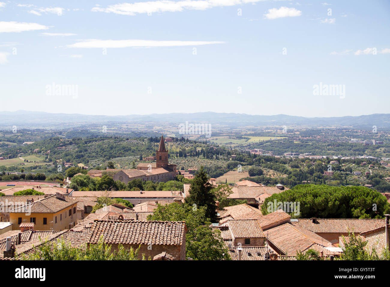 Vista panoramica di Perugia, Umbria, Italia. Foto Stock