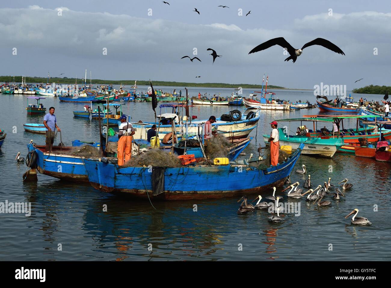 Dal porto di Puerto PIZARRO -Ministero di Tumbes - Tumbes Foto Stock