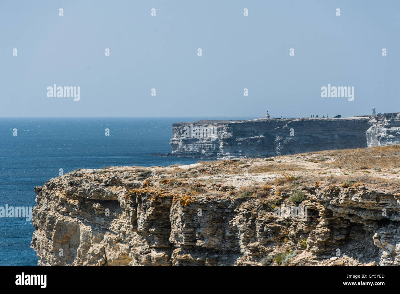 Seascape Belle Vedute Delle Pareti Rocciose A Strapiombo Sul Mare Tarhankut Crimea Foto Stock Alamy