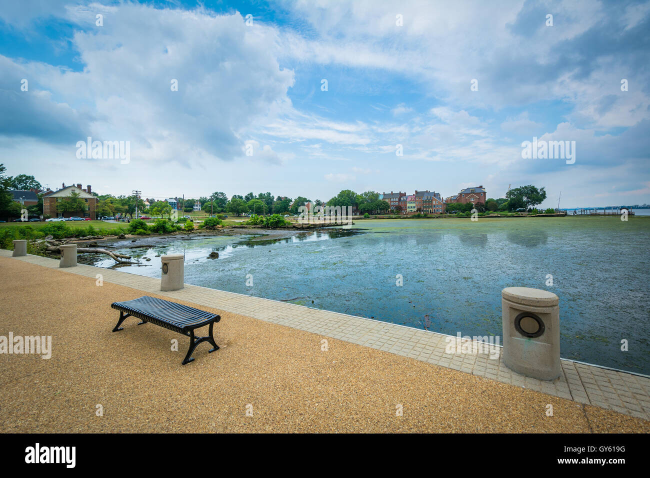Il fiume Potomac, in Alexandria, Virginia. Foto Stock