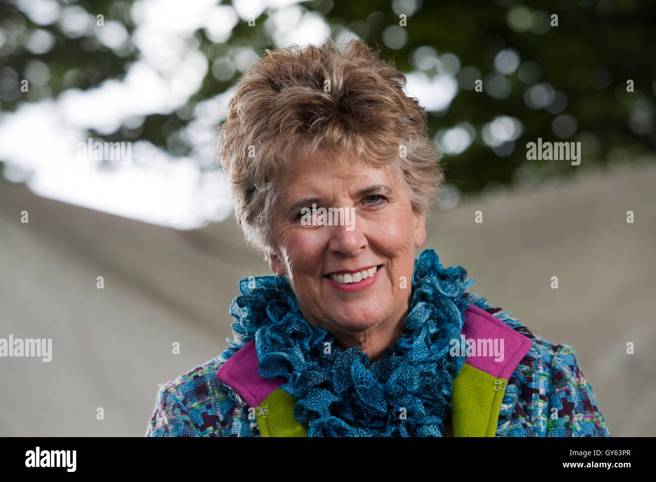 Prudenza Margaret 'Prue' Leith, CBE, il ristoratore, presentatore della televisione, emittente, cucina scrittore e romanziere, all'Edinburgh International Book Festival. Edimburgo, Scozia. Il 22 agosto 2016 Foto Stock