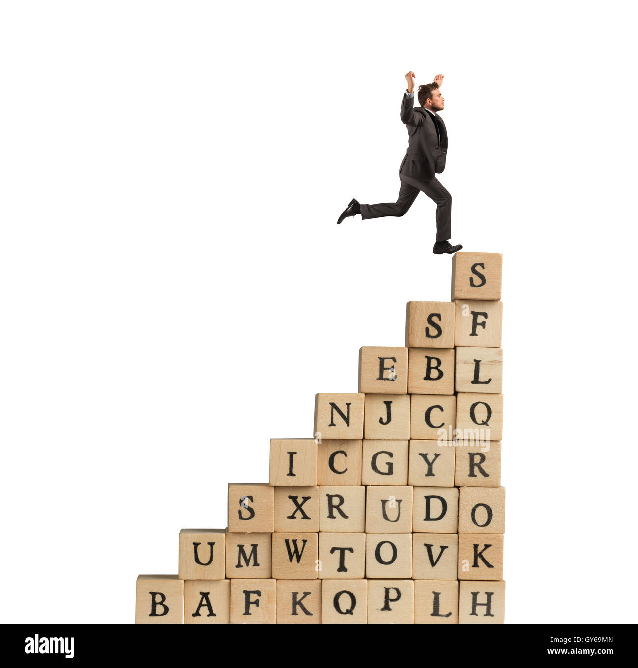 Trionfo in business Foto Stock