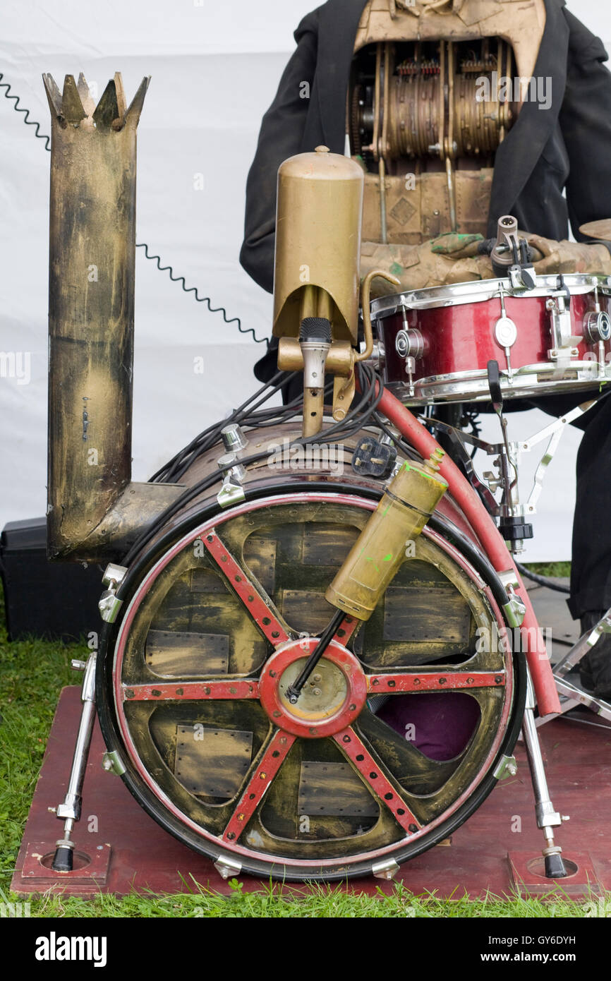 Punk steam drum kit Foto Stock