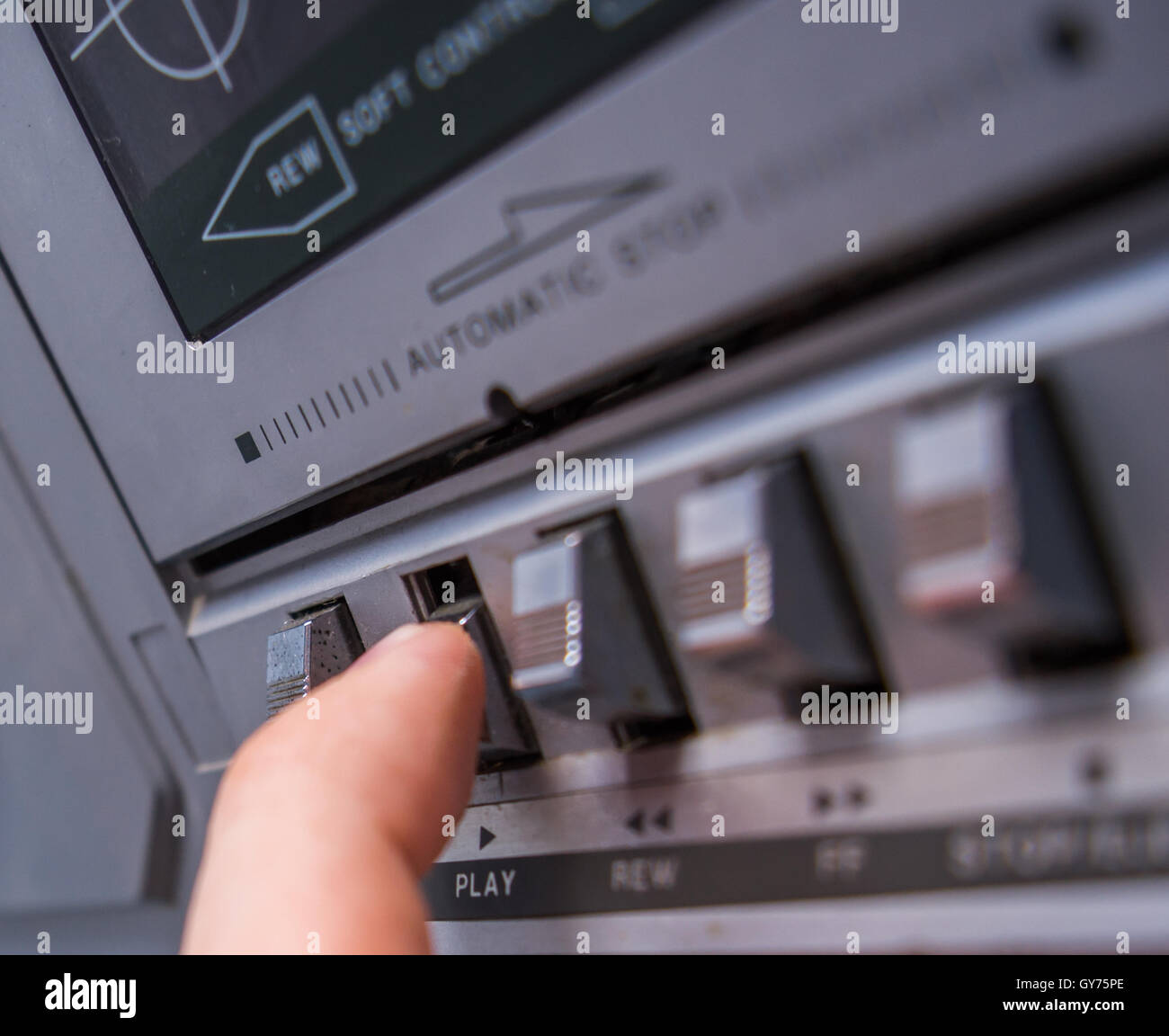 La riproduzione della cassetta Foto Stock