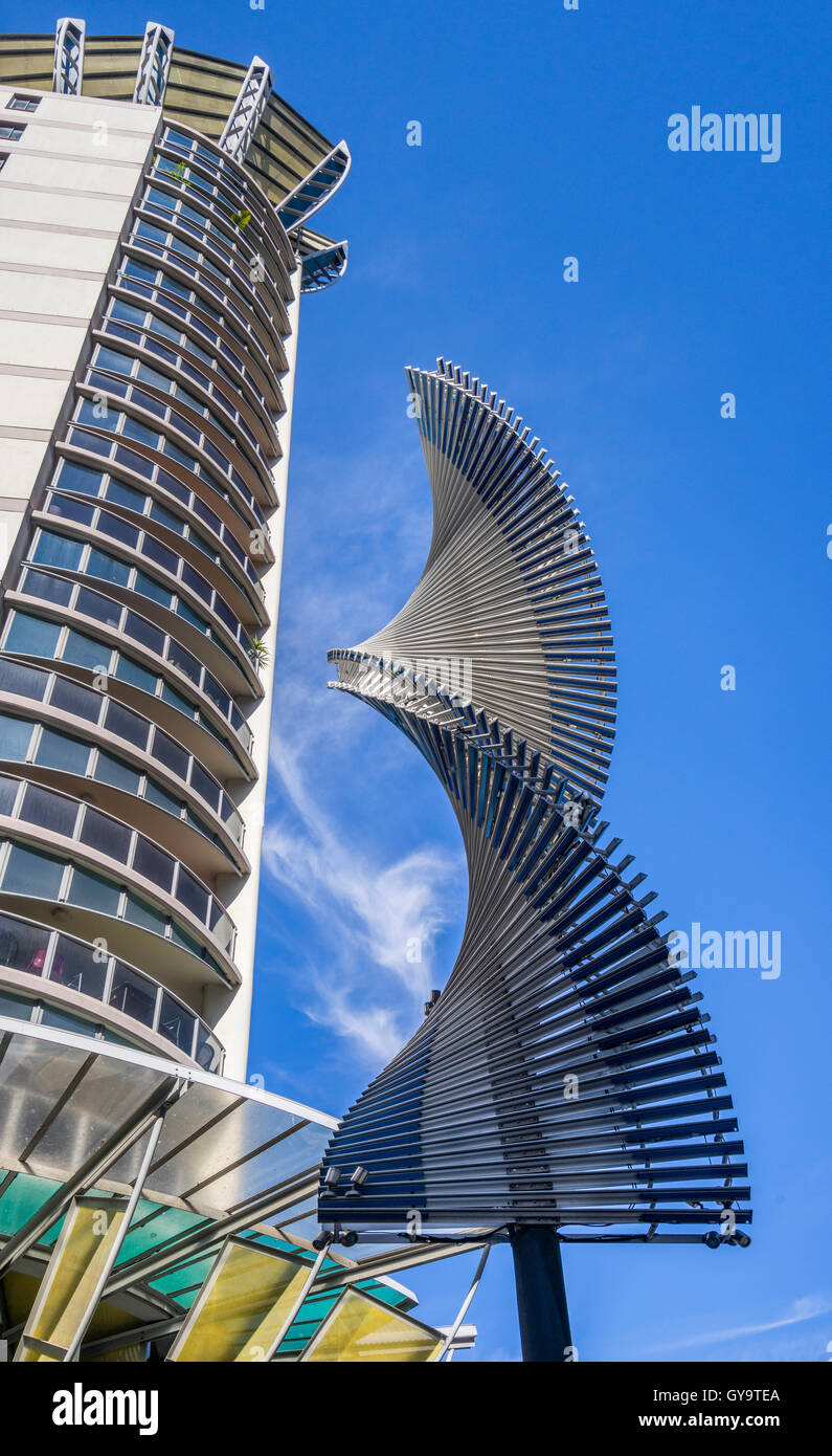 Australia, Nuovo Galles del Sud, Sydney, China Town, spirale in scultura all'Australian-Chinese Ex-Services monumento in Dixon St Foto Stock