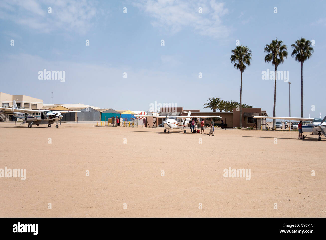 Aeroporto di Swakopmund, Namibia Foto Stock