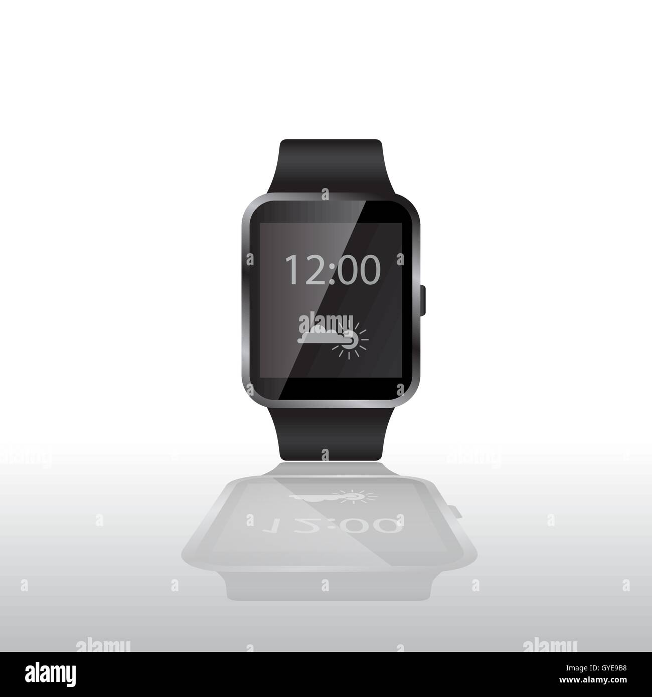 Smart watch indossabile la tecnologia moderna illustrazione vettoriale Illustrazione Vettoriale