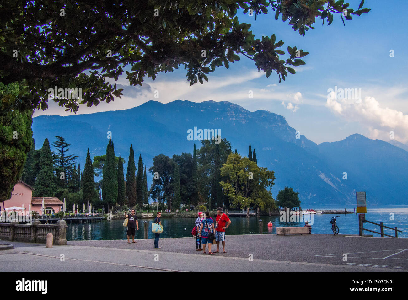 Riva del Garda sul Lago di Garda, provincia di Trento, Regione Trentino Alto Adige, Italia. Foto Stock