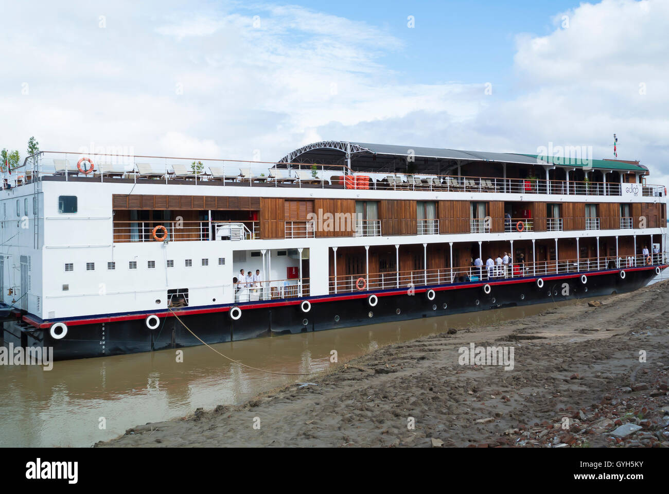 Versione Riveduta L Pauken 2007, Barca Fluviale, Myanmar Foto Stock