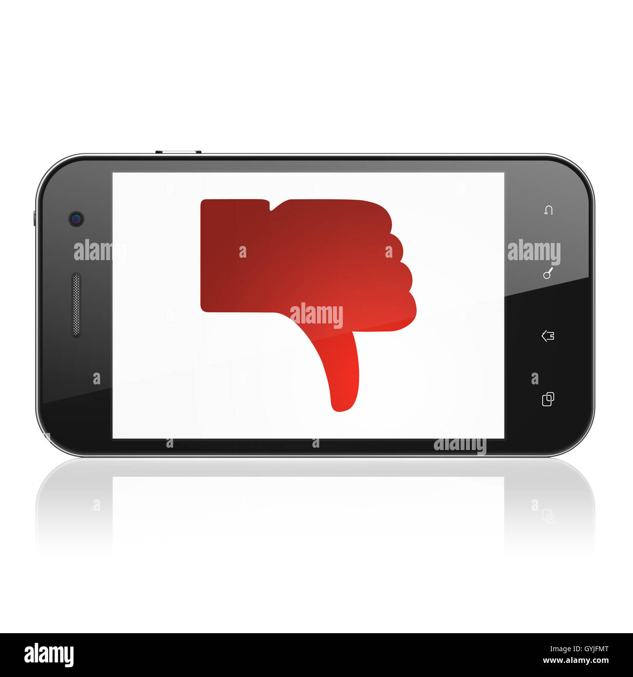 Social media concetto: a differenza sullo smartphone Foto Stock