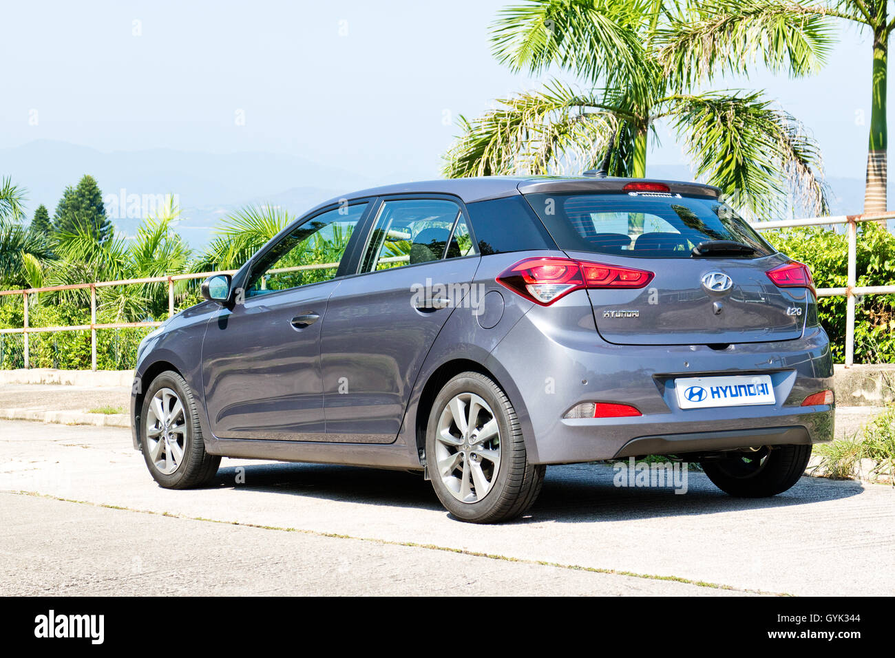 Hong Kong Cina Aug 25, 2016 : Hyundai i20 2016 Test Drive giorno su Agosto 25 2016 a Hong Kong. Foto Stock