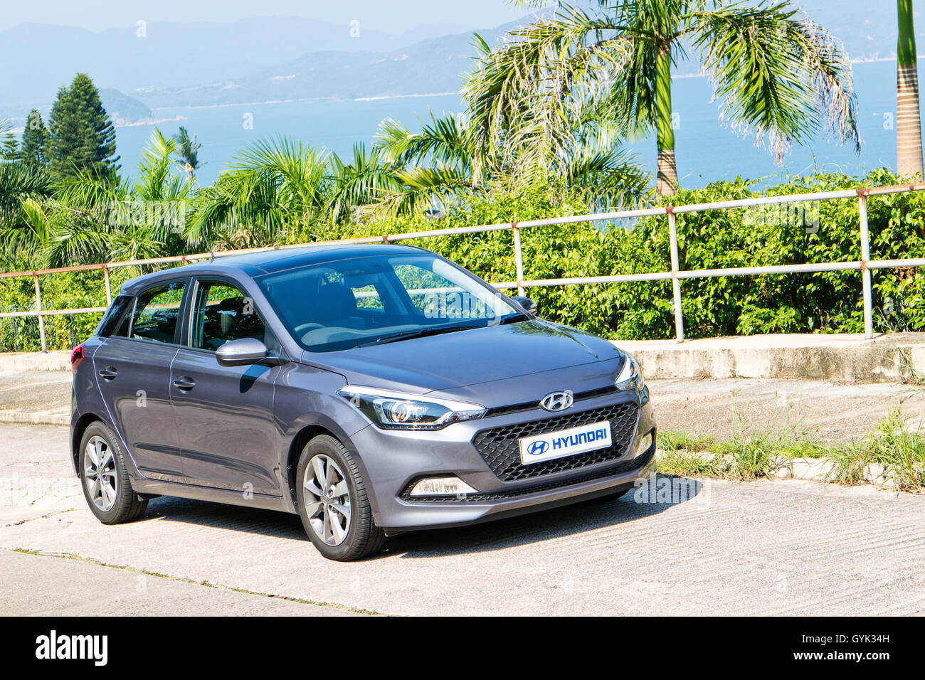 Hong Kong Cina Aug 25, 2016 : Hyundai i20 2016 Test Drive giorno su Agosto 25 2016 a Hong Kong. Foto Stock