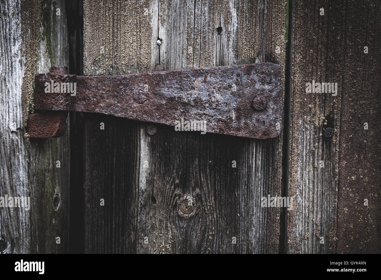 Vecchia cerniera arrugginita Foto Stock