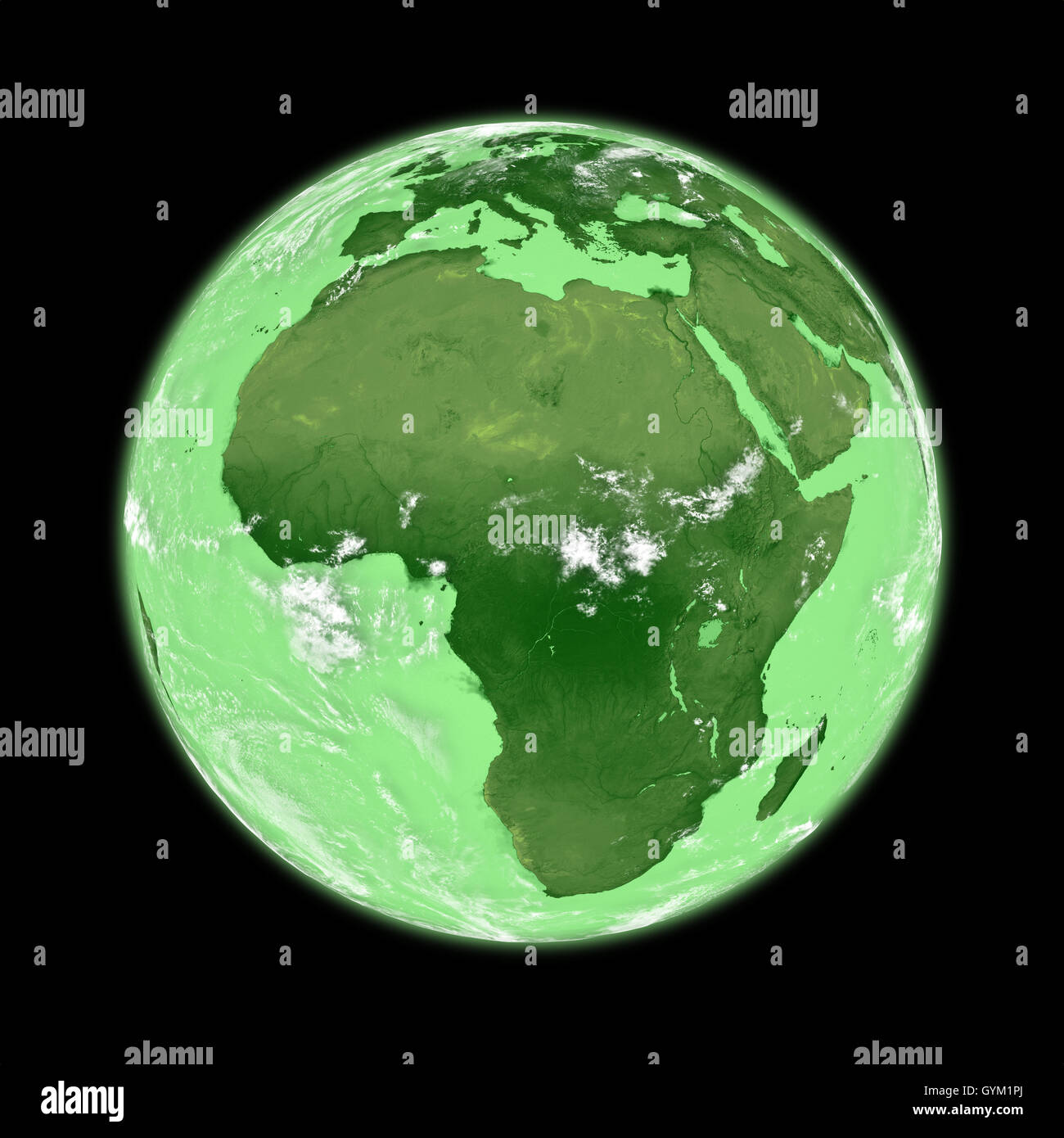Africa sulla Terra verde Foto Stock