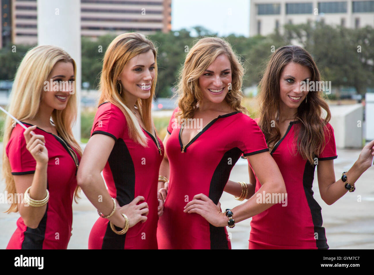 Il circuito delle Americhe le ragazze in un evento di Austin in Texas Foto Stock
