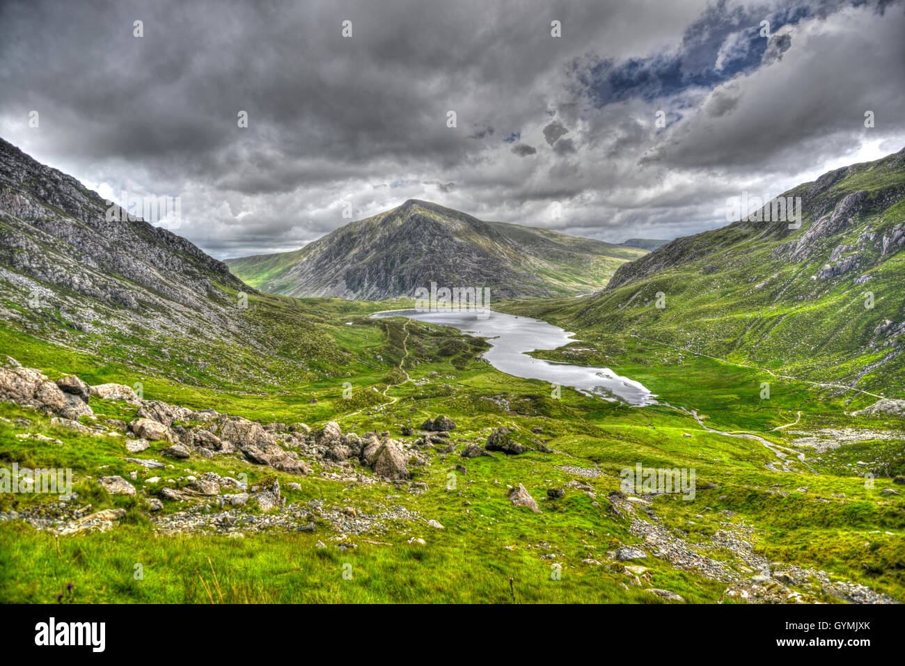 Cwm Idwal, Snowdonia National Park, North Wales, Regno Unito Foto Stock