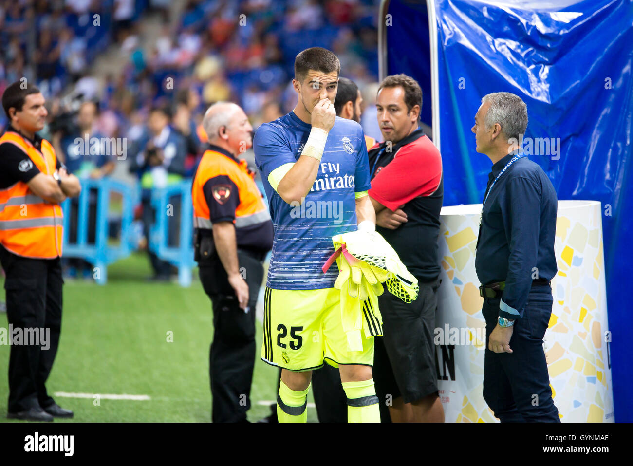 Barcellona - Sep 18: Marcelo gioca in La Liga match tra RCD Espanyol e Real Madrid CF A RCDE Stadium il 18 settembre 2016 a Barcellona, Spagna. Credito: Christian Bertrand/Alamy Live News Foto Stock