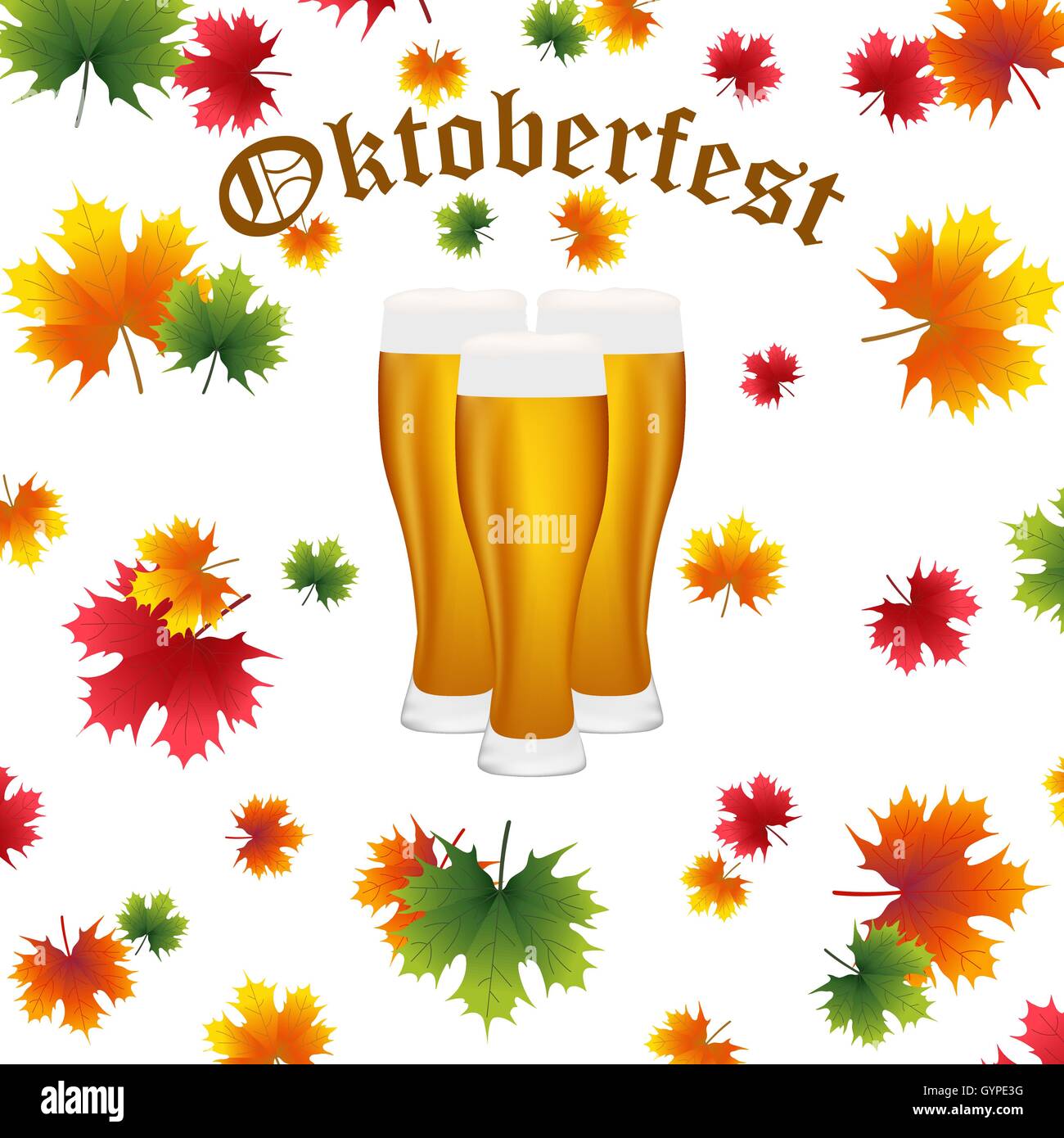 Festival Oktoberfest in autunno e di birra Illustrazione Vettoriale