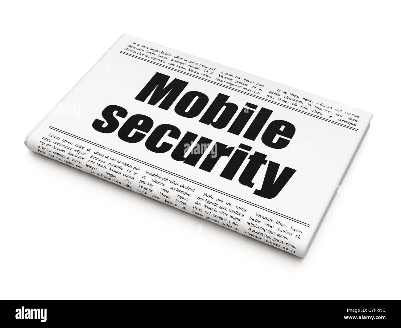 Safety News concetto: titolo di giornale la sicurezza mobile Foto Stock