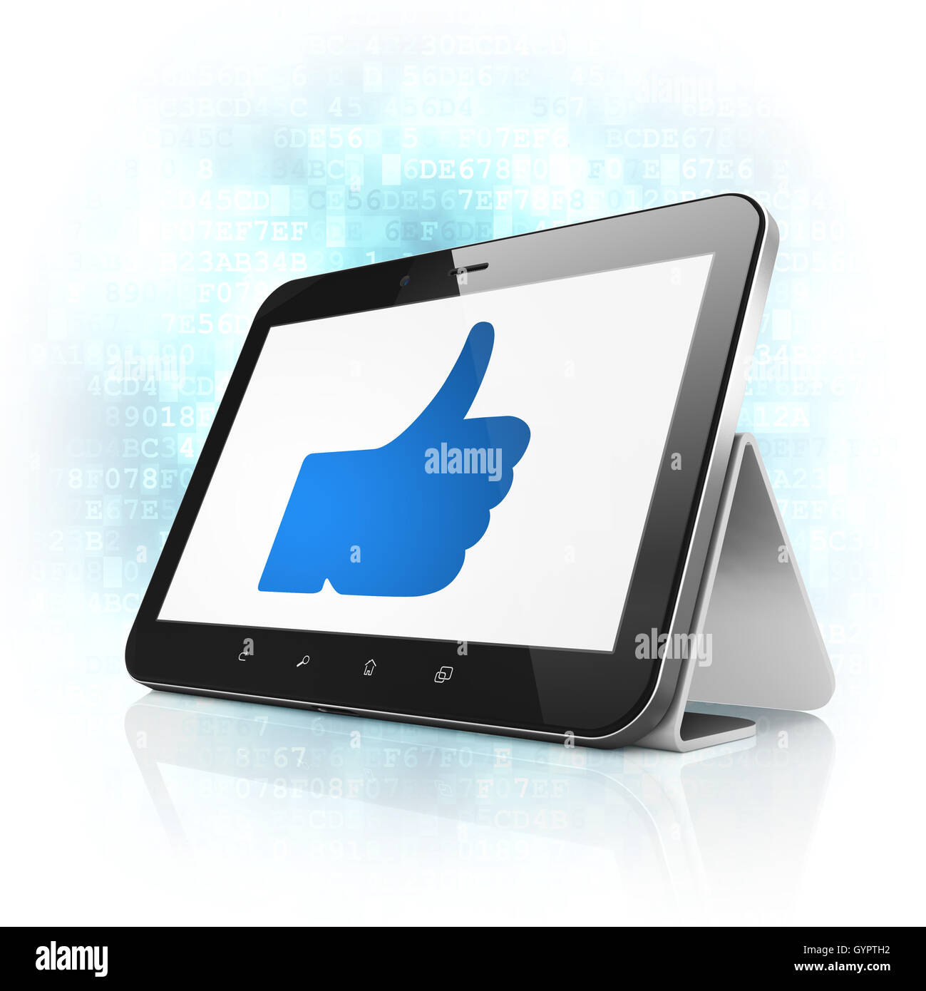 Social media concetto: Come su tablet pc Foto Stock