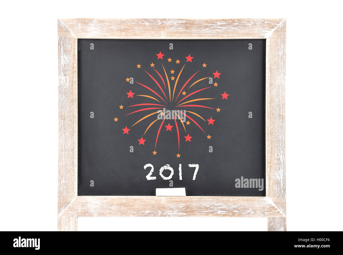 Fuochi d'artificio 2017 sulla lavagna Foto Stock