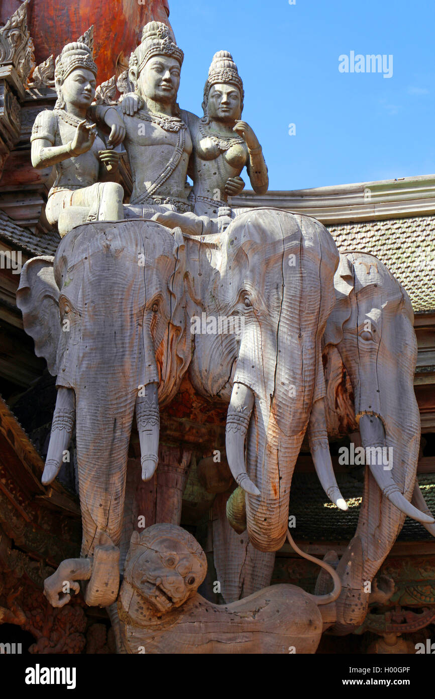 Santuario della Verità, Thailandia, Pattaya Foto Stock