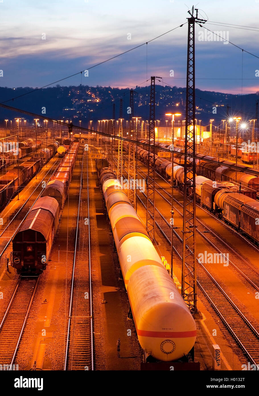 Interruttore Hagen-Vorhalle cantiere, in Germania, in Renania settentrionale-Vestfalia, la zona della Ruhr, Hagen Foto Stock