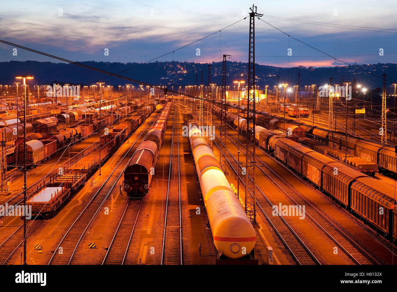 Interruttore Hagen-Vorhalle cantiere, in Germania, in Renania settentrionale-Vestfalia, la zona della Ruhr, Hagen Foto Stock