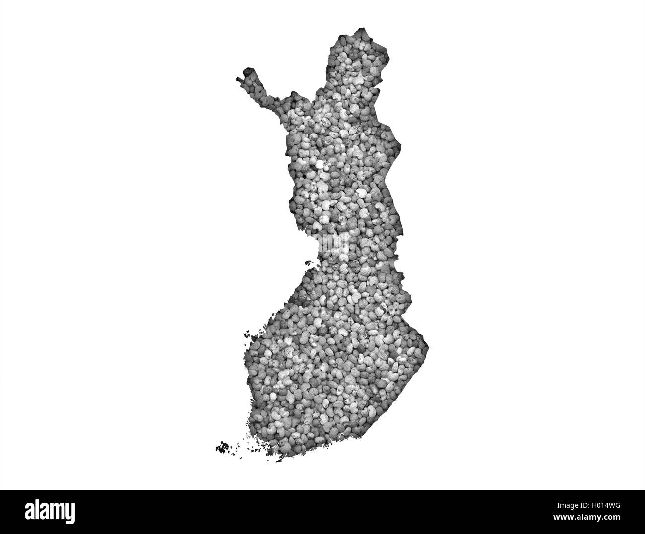 Mappa di Finlandia Foto Stock