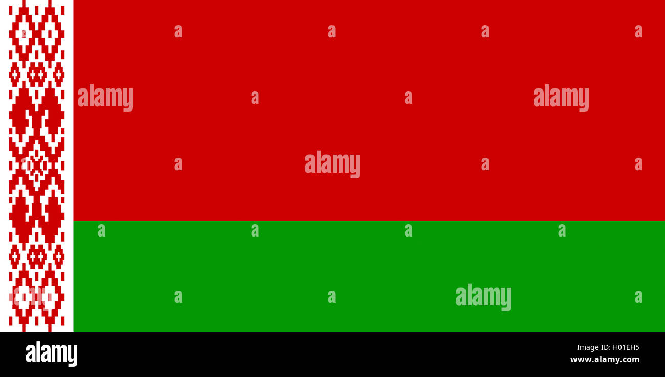 Bandiera della Bielorussia Bielorussia Foto Stock