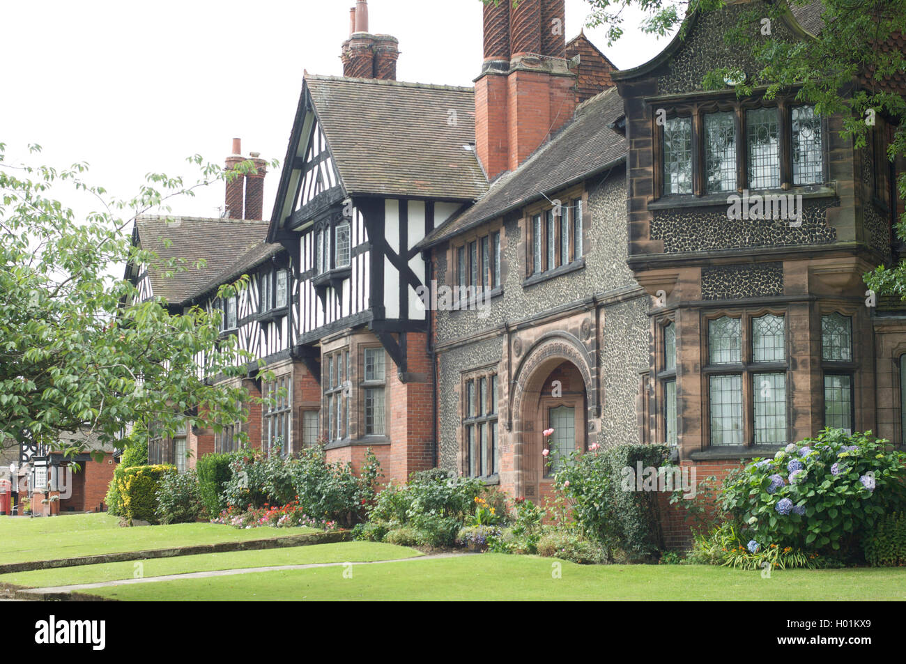 Port Sunlight Garden Village Foto Stock