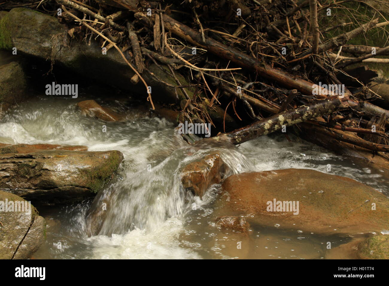 fiume stretto Foto Stock